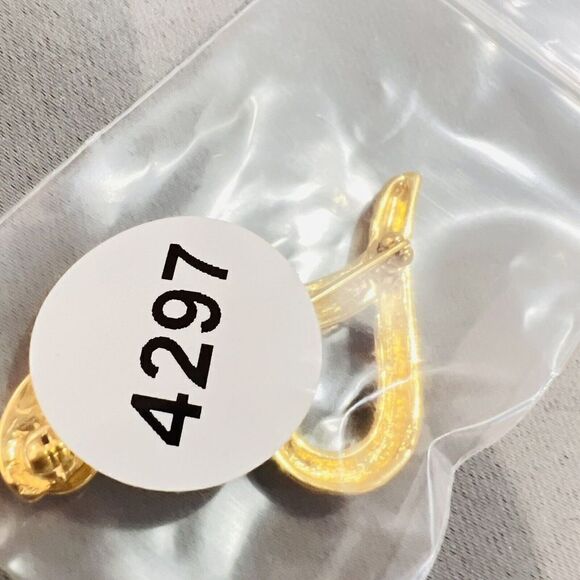 Monet Script Letter "L" Modernist With Rhinestone Brooch Signed Monogram 4297 - Picture 9 of 9